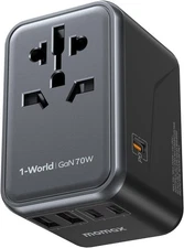 Travel Adapter 70 W GaN TECH Universal All In One Travel Adapter