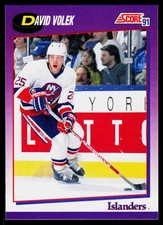 David Volek, 1991-92 Score American, #88, New York Islanders,