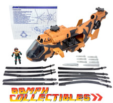 COMPLETE MINT 1986 GI Joe TOMAHAWK Helicopter  Lift Ticket & BLUEPRINT Vintage
