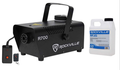 Rockville R700 Fog/Smoke Machine w/ Remote+Fluid Quick Heatup, Thick Fog - New
