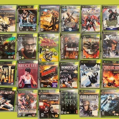 Original Xbox Game Lot   Midnight Club 3 , Spawm, Bruce Lee, Half Life 2, X-men