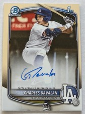 2025 Bowman Draft Charles Davalan Chrome Auto 1st Prospect #CPA-CD Dodgers