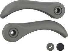Seat Recliner Handle Adjuster Lever Pewter Gray (Pair) Double D Shaft Gray -Pair