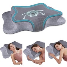 Cervical Neck Pillow for Pain Relief Sleeping, Memory Foam Pillows, Ergonomic...