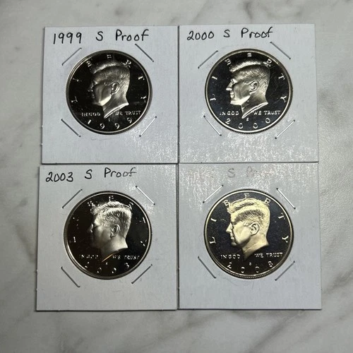 Kennedy Half Dollar 50C 1999, 2000, 2003, 2008 S Proof San Francisco Lot