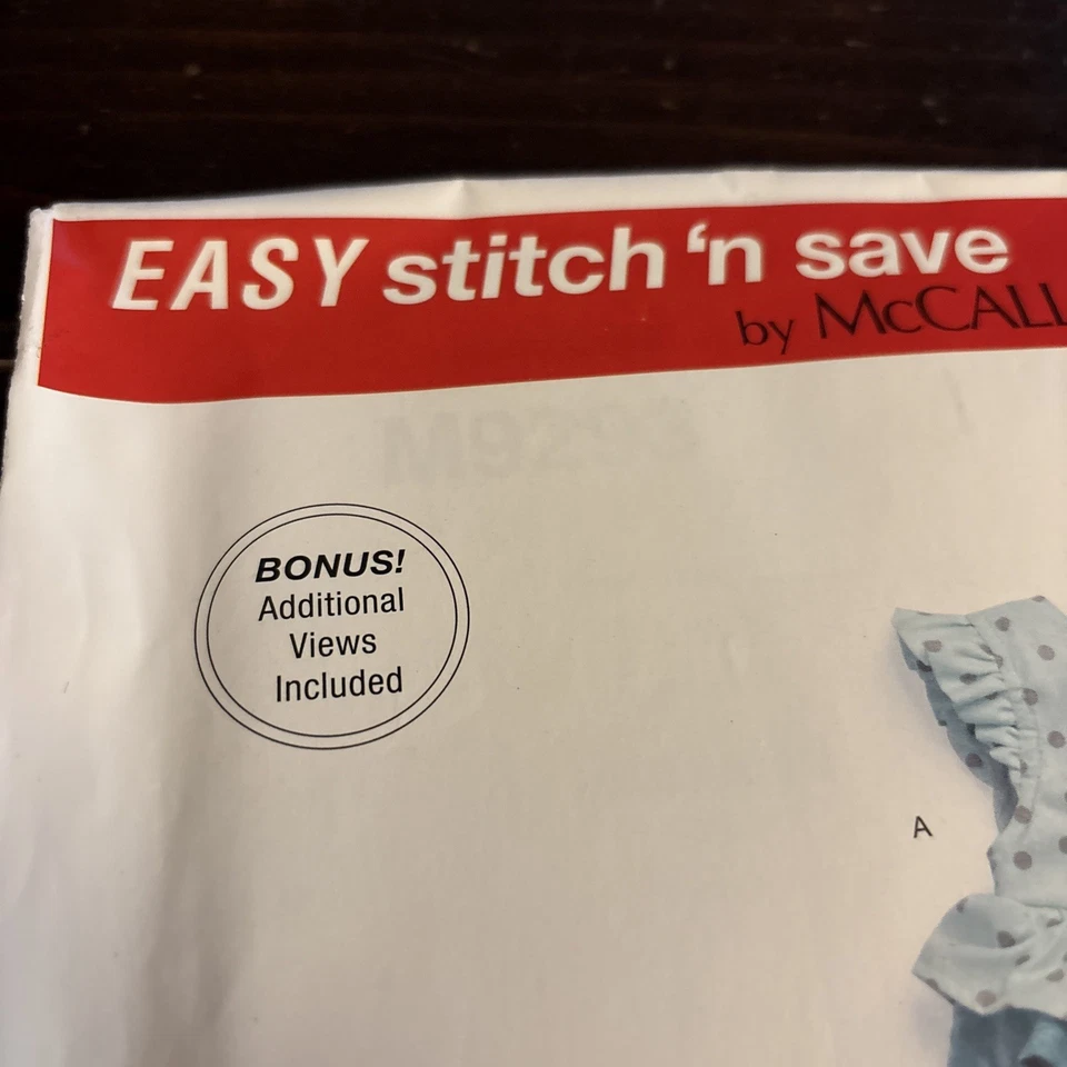 McCalls Stitch 'n Save BABY ROMPERS s-xxl & HAT xs-xl Sewing Pattern M9293 UNCUT - Image 3 of 4