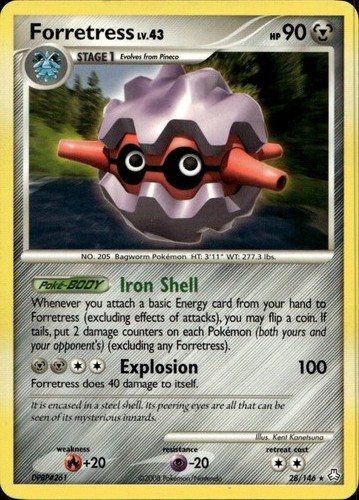 Forretress 28/146 Rare Legends Awakened Pokemon Lightly Played
