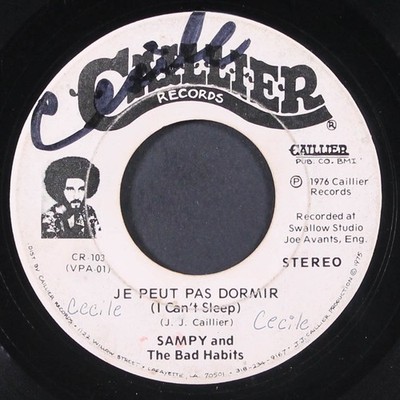 SAMPY & BAD HABITS: je peut pas dormir / i gotta move CAILLIER 7'' Single 45 RPM
