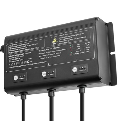 3-Bank 5A 12V Smart Marine Battery Charger Onboard IP68 Waterproof Boat RV Yacht