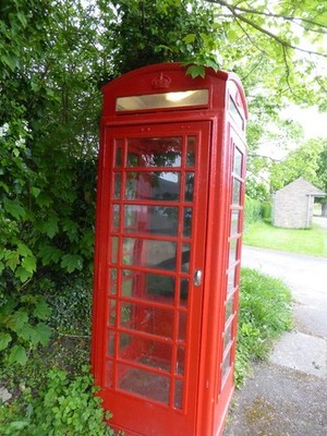 Photo 6x4 Empty phone box Kirkby Underwood Still resplendent in fresh pai c2017