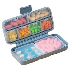 Portable Travel Pill Organizer Moisture Proof Pills Box 8 Grids Pills Container