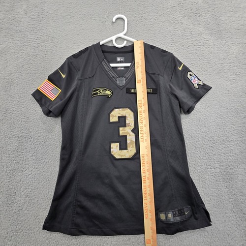 Seattle Seahawks Jersey Womens Medium Nike Salute to Service NFL Russell Wilson - Picture 12 of 19