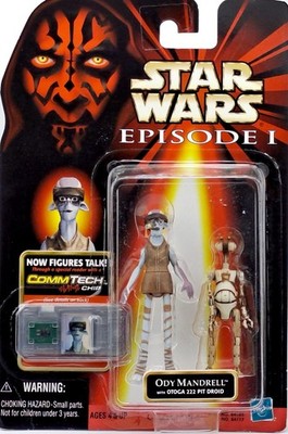 ODY MANDRELL & COMMTECH CHIP STAR WARS THE PHANTOM MENACE 1999 EPISODE I HASBRO