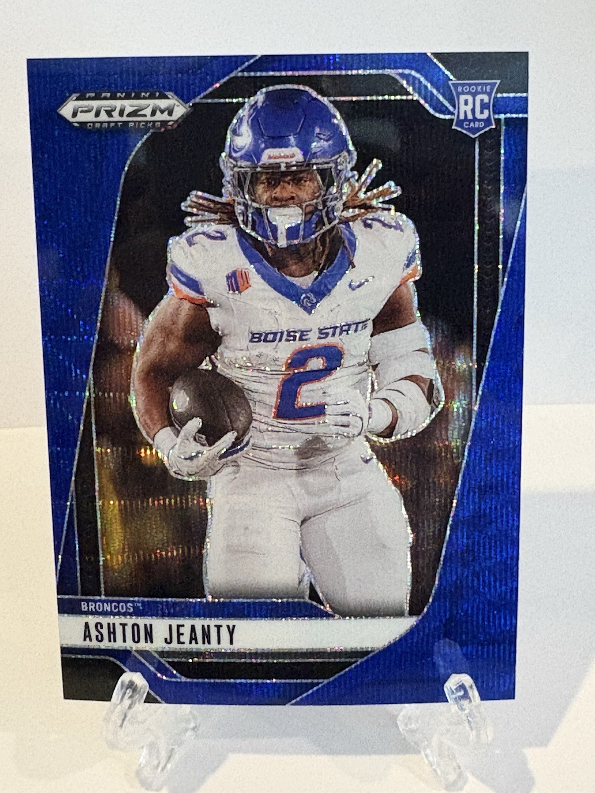 2025 Panini Prizm Draft Picks #13 Ashton Jeanty Blue Wave /299 RC Color Match