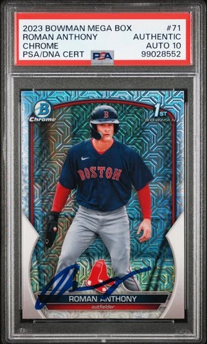 2023 1st Bowman Chrome Roman Anthony DNA Auto 10 On-Card Autograph