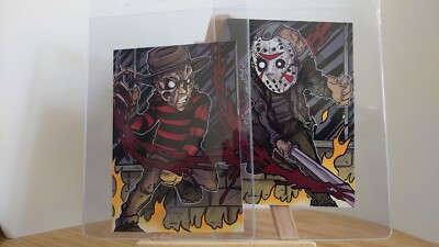 Bam! Horror Freddie Vs Jason Limited Run Of 2500 Sketch Print