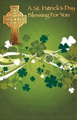 Religious ST. PATRICK'S DAY Card, God's Blessings — Gallant Greetings + Envelope