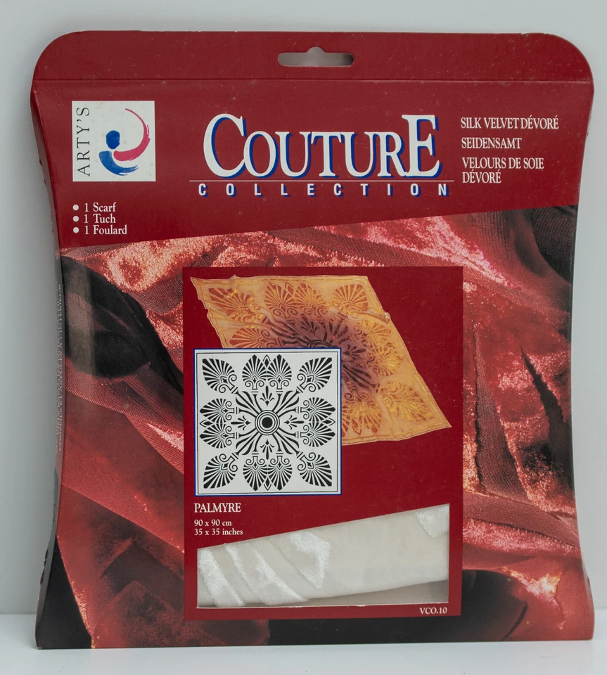 ARTY´S Seidensamt-Georgette, Couture Collection, Tuch 90 x 90cm, "PALMYRE"