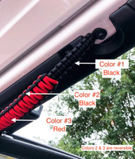 Handles for Jeep JLU Hard Top  Soft Top  Sky One Touch Compatible
