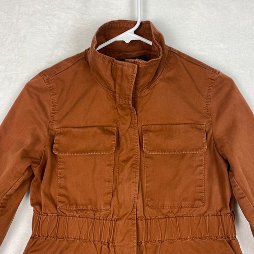 Banana Republic Utility Jacket Womens XXS 2XS Rust Zip Up Pockets Casual - Picture 4 of 9