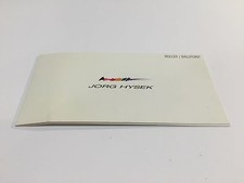 JORG HYSEK - Manuel D'Instructions - Pour Stylo À Bille - Anglais