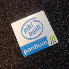 Intel Pentium III Retro PC Logo Label Decal Case Sticker Badge 499b 
