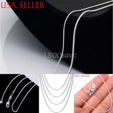 925 Sterling Silver Italian Tarnish-Free Nickel/Lead-Free Snake Chain Necklace