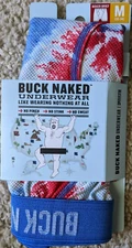 Duluth Trading Buck Naked Boxer Briefs Mens Size M (32-34) Red/Wht/Blu Tie Dye