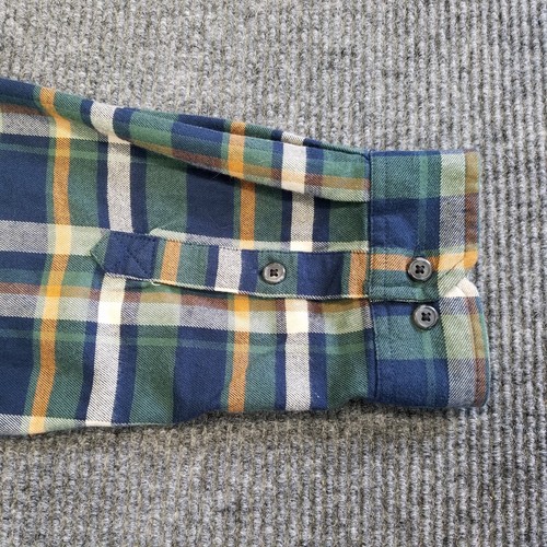 Carhartt Shirt Mens XLT Tall Green Blue Windowpane Plaid Rugged Flex Relaxed Fit - Picture 15 of 16
