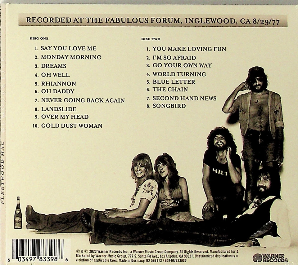 Fleetwood Mac -Rumours -The Live Show 2-CD -NEW -2023 (Inglewood CA, 1977)  - Image 2 of 2