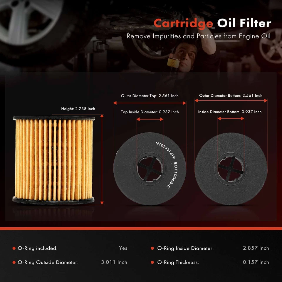 4x Filtro de aceite de motor para Metropolitan Serie B Mini Cooper Paceman Cooper 10K Foto 2 de 4