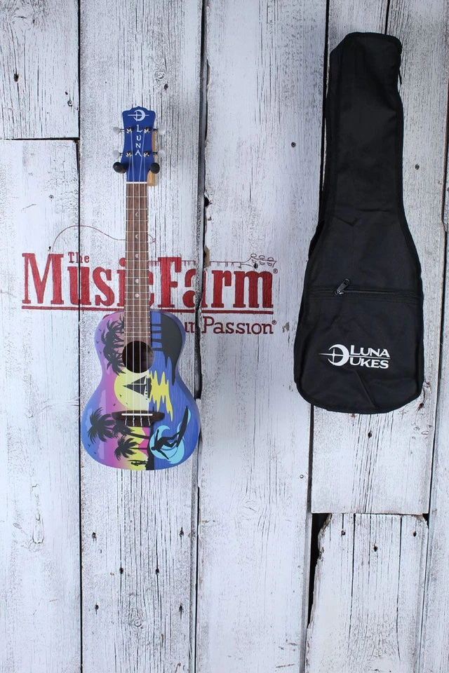 Luna Uke Kauwela 夏季音乐会尤克里里定制考维拉夏季图形带演出包 — 第 2/4 张图片