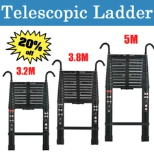 Portable Multi-Purpose Aluminium Telescopic Ladder Extendable w/ Hook 20.35FT