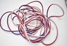 50' Electric Power Cord Extension Red/White/Blue Outdoor Cable Cord 12 AWG