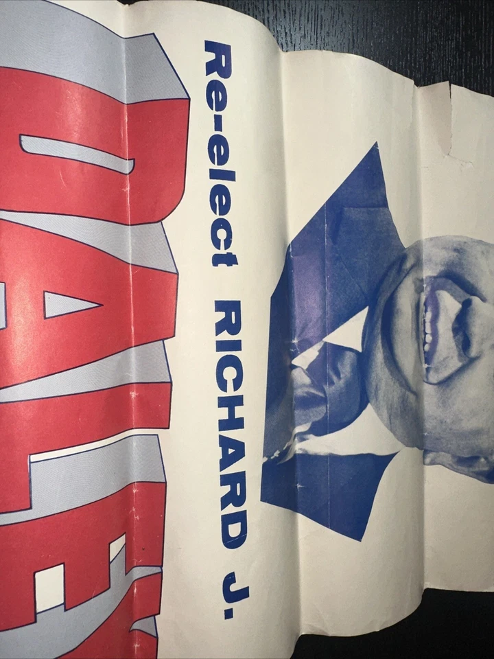 Richard J Daley 1975 Poster *ORIGINAL* -Chicago Memorabilia- - Bild 4 von 4