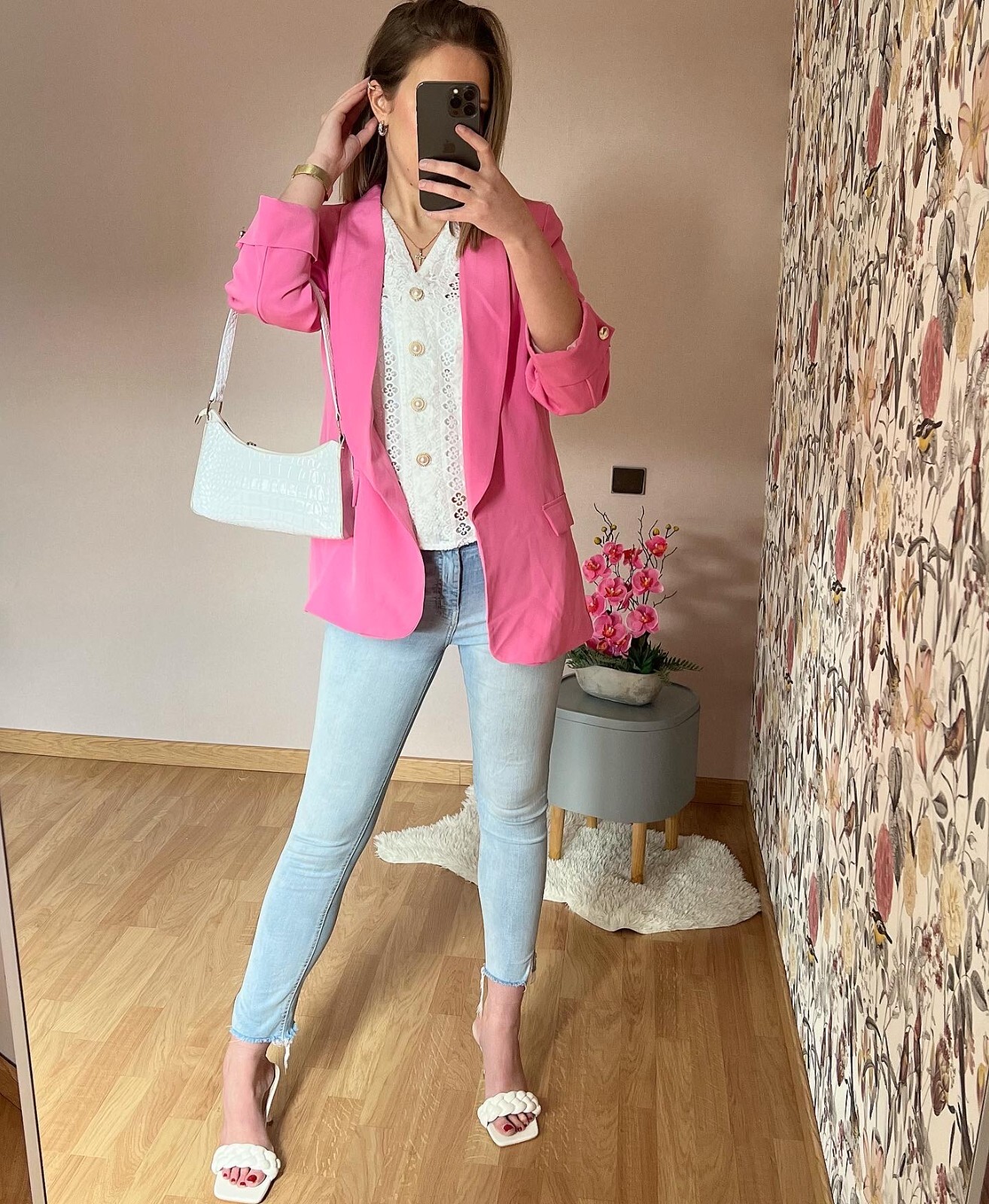 Veste blazer femme, taille M, couleur rose, blazer blush neuf avec