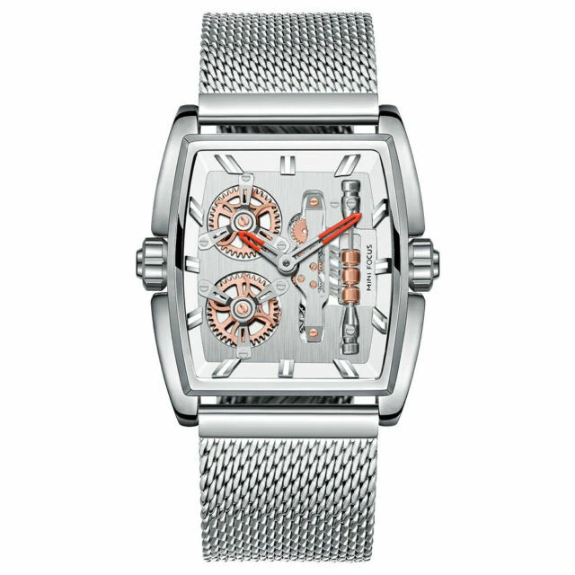 Relojes de pulsera de lujo a Cuarzo con Malla de plata