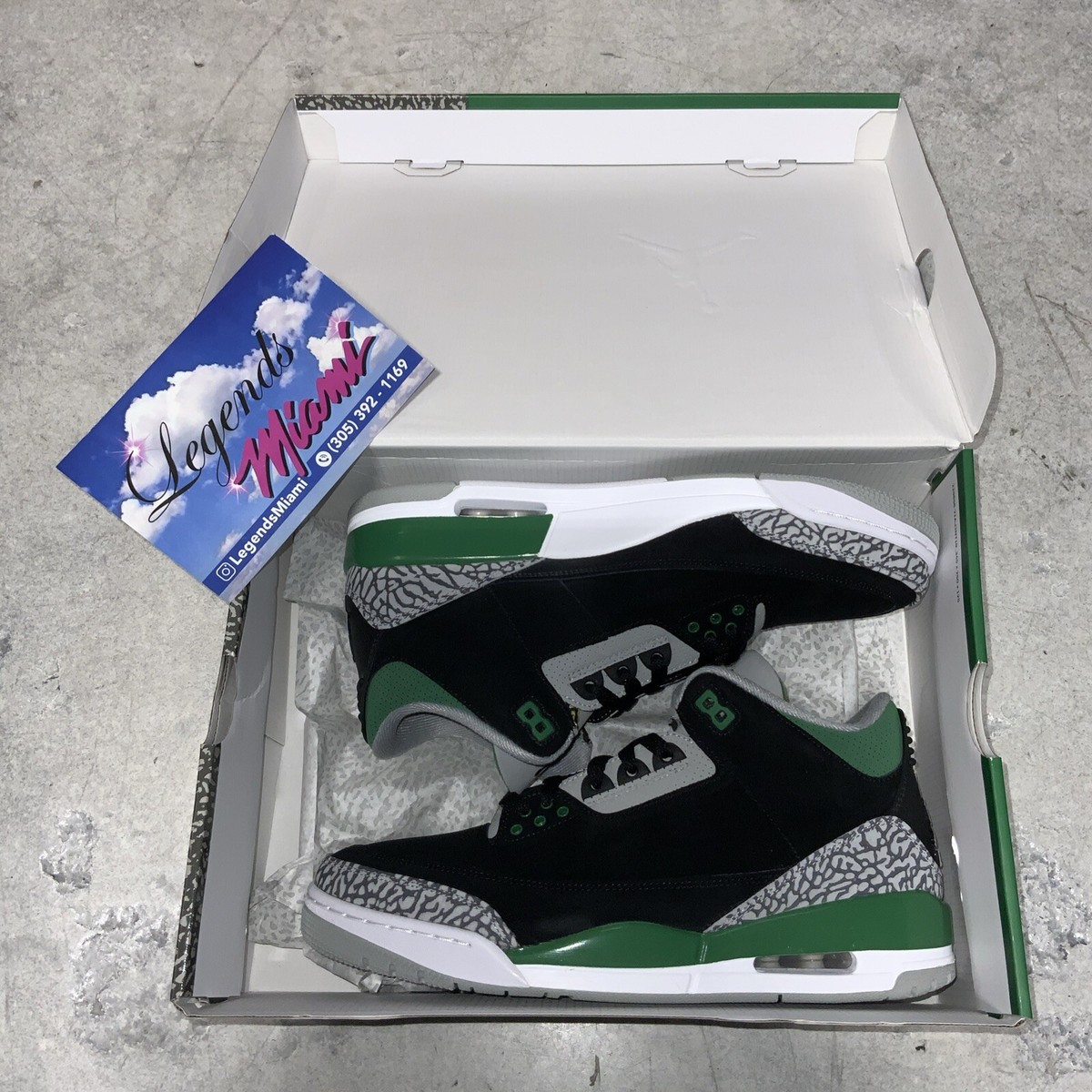 Air Jordan 3 10.5 US ブラック/グリーン Nike Air Jordan 3 Retro Pine Green Size 10.5 CT8532-030