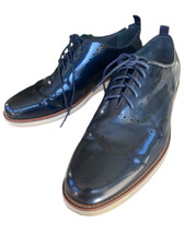 Marc Nolan Wingtip Oxford patent navy shoes size 13