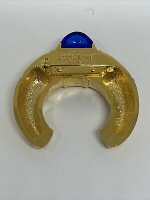 Vtg Boucheron Parfum Gold Tone Blue Lucite Top Bottle Shaped