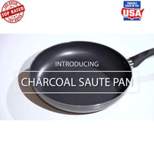 Aluminum Nonstick 12 in Saute Pan Black Handle Easy Clean Soft-Touch Cooking Pan