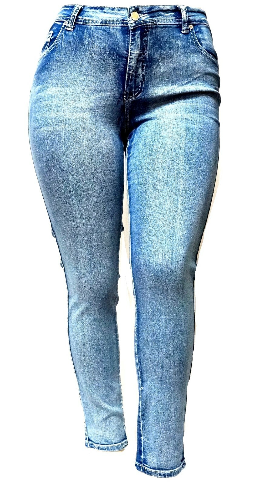 Womens Plus Size Jeans Distressed Black Denim skinny ripped Stretchy pants 14-24