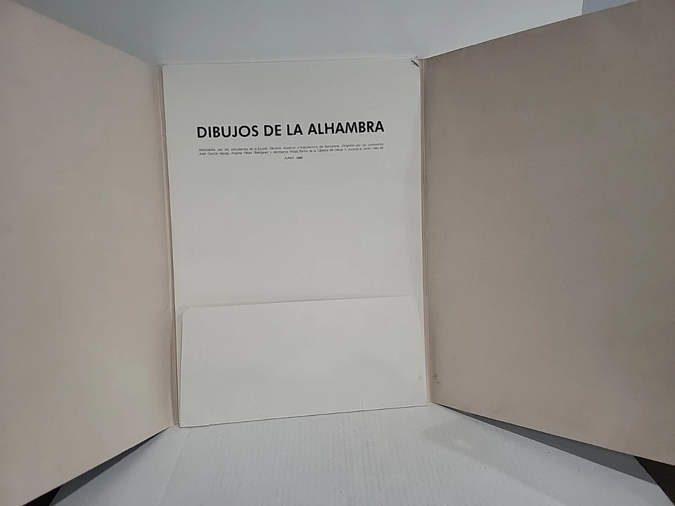 Dibujos de la Alhambra June 1986 T. G. Hostench Barcelona Architectural Drawings - Image 3 of 4