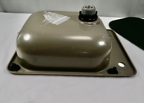 Fregadero Travel Star 2016 con cubierta de tabla de cortar negra soportes de tapones de drenaje - Imagen 13 de 24