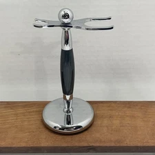 Deluxe Stainless Steel Shaving Brush Stand Holder for Razor & Brush Weighted ...