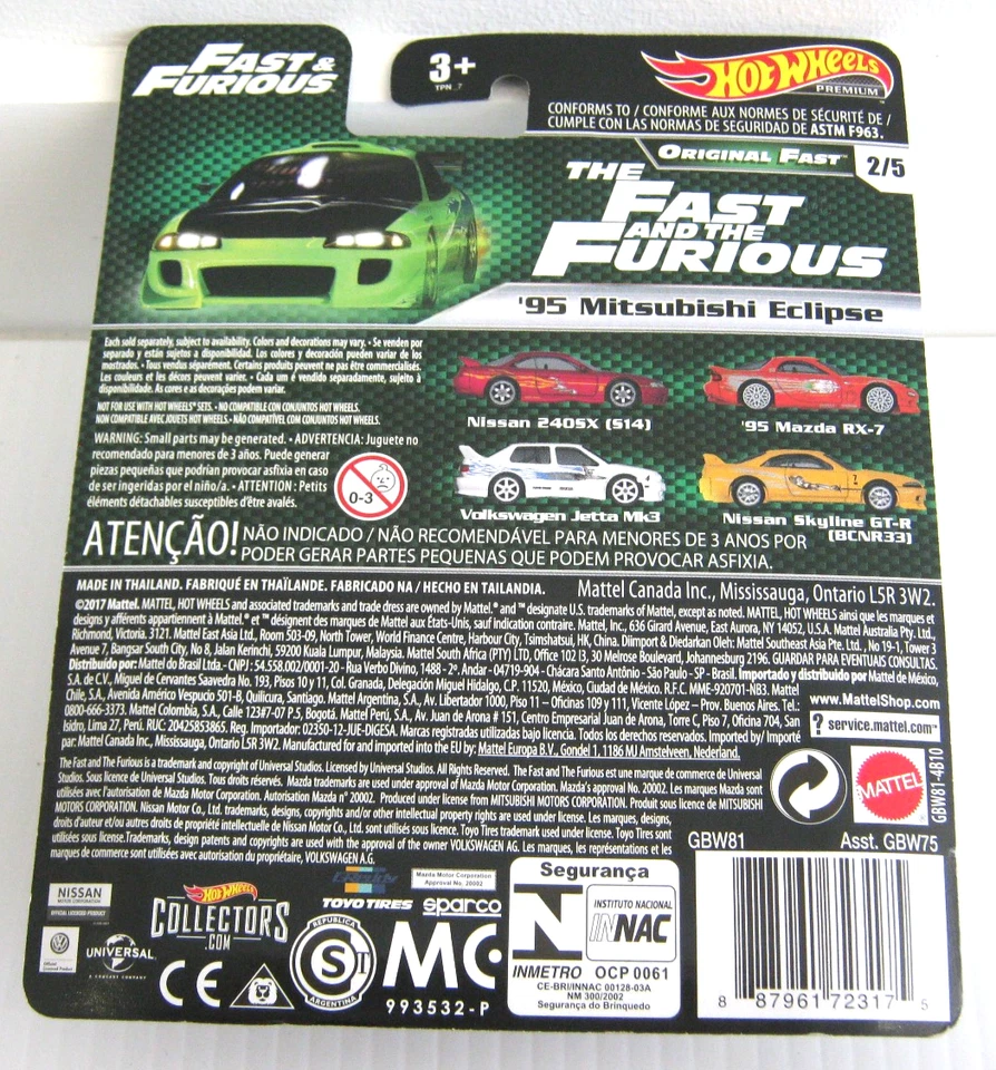 Hot Wheels Premium - Fast & Furious '95 Mitsubishi Eclipse - 2017 - 2/5 - image 3 of 3
