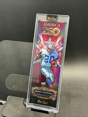 2026 Wild Card Slim Gem Barry Sanders 2/5 America 250 Silver Foil Lions SSP