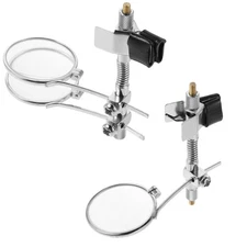 2 Pcs Magnifying Loupe Handheld Magnifier with Dual Lens Glasses
