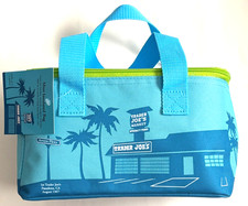 Trader Joe's Mini Insulated Tote Cooler Bag 1.5-Gal Blue Lunch Travel Beach