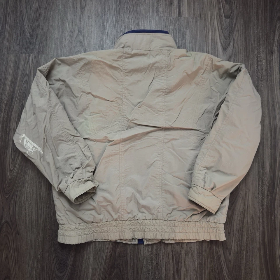 Vtg London Fog Medium Beige Full Zip Bomber Windbreaker Jacket Pockets No Liner* - Image 3 of 4